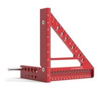 Cpolebev Righello per Fori Triangolari da 5 Pollici Righello per Marcatura In Lega di Alluminio Strumenti per Strutture Quadrate Righello di Misurazione per La Lavorazione del Legno,A