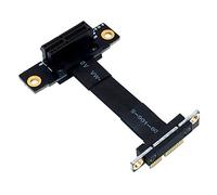 Cpolebev Riser PCIE X1 Doppio di Prolunga PCIe 3.0 X1 a X1 Ad Angolo Retto da 90 Gradi Prolunga del Nastro per Scheda Riser PCI 1X da 8 Gbps