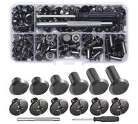 Cpolebev Rivetti In Pelle con Chicago Rivetti A Vite Assortiti M5 di Rilegatura Chicago per Decorare Cinture Artigianali In PU (110 Pezzi) B