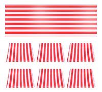 Cpolebev Runner da Tavola Un Righe da 6 Pezzi Decorazioni per La Tavola nel Poliestere da Matrimonio Decorazioni per Tovaglie con Design Un Strisce Bianche Rosse 12 X 108 Pollici