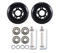 Cpolebev Ruote di Ricambio per Valigie da 75 Mm X 24 Mm, Kit di Riparazione Cuscinetti Ruote Girevoli in PU, un Set di 2