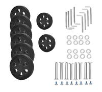 Cpolebev Ruote per Bagagli di Ricambio da 8 Pezzi, Diametro 2,16 Pollici/55 mm di Spessore 0,47 Pollici/12 mm di Ricambio per Ruote Mute In Gomma Resistente per Bagagli A