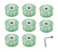Cpolebev Ruote per Pattini Un Rotelle Luminose Un 8 Pezzi Ruote per Pattini Un Rotelle Luminose con Cuscinetti Installati 32 X 58 Mm 78A,Verde