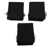 Cpolebev Sacchetti per Bottiglie di Vino in Organza Nera da 30 Pezzi, Sacchetti Regalo per Bottiglie in Rete Trasparente Copribottiglie per Vino Abiti con Coulisse per Halloween