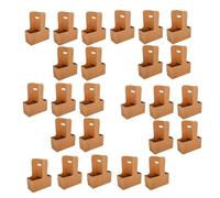 Cpolebev Sacchetti Regalo con Fiori Kraft 25 Pezzi Portabevande con Manico per 2 Tazze Rettangolari con Confezione Floreale, Portafiori Kraft