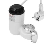 Cpolebev Scaldabagno Elettrico con Display della Temperatura per Cucina Riscaldatore Istantaneo del Rubinetto Scaldabagno Serbatoio Spina Europea A