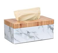 Cpolebev Scatola di Fazzoletti di Carta per Facciate in Marmo Rettangolare PU Contenitore per Tovaglioli Contenitore di Carta per Dispenser di Asciugamani per Decorazioni da Ufficio