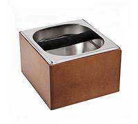 Cpolebev Scatola per caffè Un Bussola Contenitore per caffè nel Legno di Acciaio Inossidabile Contenitore per Contenitori Residui di caffè Secchiello per Macinare Il Cestino