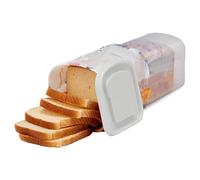 Cpolebev Scatola per il Pane Trasparente In Plastica per Conservare I Toast Freschi con Coperchio, Contenitore per il Pane Croccante, Durevole A
