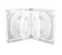 Cpolebev Scatola Porta CD per CD da 10 Pezzi per CD in Plastica A Doppia Faccia per CD per Auto per Dvd Ispessita, Facile Installazione Bianca