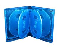 Cpolebev Scatola Porta CD per CD da 10 Pezzi per CD in Plastica su Entrambi I Lati per CD per Auto per Dvd Addensata, Resistente Facile da Usare Blu