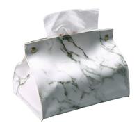 Cpolebev Scatola Porta Fazzoletti con Motivo Marmorizzato in Pelle PVC, Contenitore, Portatovaglioli, Sacchetto di Carta, Scatola per Cosmetici, Organizer, Un Prodotto Durevole e Facile da Us