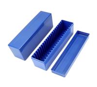 Cpolebev Scatola Portamonete da 2 Pezzi Scatola di Identificazione Scatola Portamonete Compatibile con 20 Portamonete per Lastre, per Portamonete da Collezione Blu