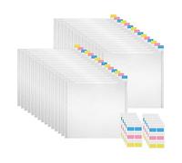 Cpolebev Scatola Portaoggetti In Carta Artigianale da 30 Pezzi Scatola Portaoggetti per Album con Etichette Adesive per Riporre Carta Artigianale per Foto In Carta Vinilica