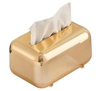 Cpolebev Scatole di Fazzoletti Dorate di Lusso, Porta Tovaglioli, di Carta, Organizer, Ornamento, Desktop, Facile da Usare, 18 X 12 X 11 cm