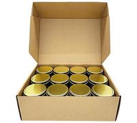 Cpolebev Scatole per Candele, 24 Pezzi, Contenitori per Candele in Metallo da 4 Once per Candele, Artistico, Conservazione a Secco,