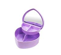 Cpolebev Scatole Porta Gioielli A Forma di Cuore Scatole Porta Gioielli A Forma di Cuore In Plastica Viola Scatole Porta Gioielli