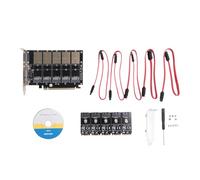 Cpolebev Scheda Adattatore SSD PCIe X16 M.2 Key B NVMe PCB da M.2 NGFF A SATA-Ⅲ NGFF Scheda di Espansione SSD