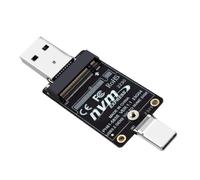 Cpolebev Scheda Adattatrice per HDD da M.2 A USBA Type-C Scheda Interposer per HDD NVME JMS583 Supporto da 10 Gbps SSD di Dimensione 2230