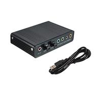 Cpolebev Scheda Audio Ottica USB 6 Canali 5.1 Convertitore di Scheda Audio Riverbero Esterno 48 Khz Supporto Frequenza di Campionamento Win7 Nero