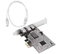Cpolebev Scheda Controller PCI Express X1 PCI-e FireWire 1394A IEEE1394 PC+Metallo per Desktop