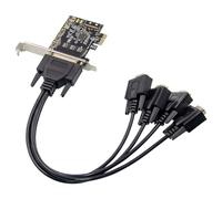 Cpolebev Scheda di Controllo ST331 PCIe X1 AX99100 4S Porta Com RS232 Industriale Scheda di Controllo Multifunzione Conveniente Scheda di Espansione Facile da Installare Facile da Usare