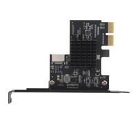 Cpolebev Scheda di Espansione Anteriore Type-E PCI-E da 2X Un USB3.1 A-Key Gen2, Scheda Riser Connettore Pannello Frontale Un 20 Pin Interna Type-E da 10 Gbps