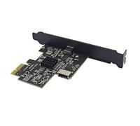 Cpolebev Scheda di Espansione PCI-e 1X A Type-e + Type-C USB3.2 GEN2 10Gbps ASM3142 Chip Adattatore da PCI-e A USB-C per Desktop