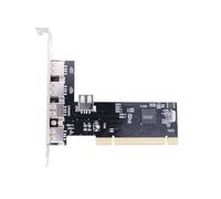 Cpolebev Scheda di Espansione PCI Scheda di Espansione PCI A 5 Porte USB 2.0 Hub Ad Alta velocità da 480 Mbps Driver per Computer Desktop