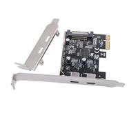 Cpolebev Scheda di Espansione PCIE A Doppia Tipo C PCI-e X1 A 2 Porte Type-C USB 3.2 GEN1 5 Gbps Scheda di Conversione Chip ASM1042 per Desktop