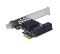 Cpolebev Scheda di Espansione SATA3.0 Alla Porta PCI-E4 Scheda Adattatore 6G 88SE9215 Scheda di Conversione Disco Rigido IPFS di Espansione Rigido