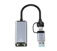 Cpolebev Scheda di Rete Cablata da USB Tipo C Un RJ45 Adattatore Super Speed USB 3.0 Un Ethernet per PC Laptop, Scheda di Rete da 100 Mbps