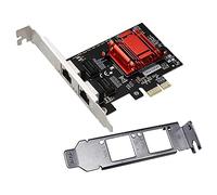 Cpolebev Scheda di Rete Gigabit PCIe Un Doppia Porta Adattatore Ethernet PCI Express da 1000 M con Scheda NIC LAN Un Due Porte 82576