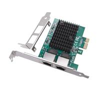 Cpolebev Scheda di Rete PCIe 2 Porte 2.5G Adattatore Ethernet 2.5 Gigabit Chip RTL8125BG Adattatore LAN PCI-e Ethernet per PC Desktop Durevole Facile da Installare Facile da Usare
