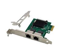 Cpolebev Scheda di Rete per Server Gigabit BCM5718 Scheda Adattatore di Rete A Doppia Porta PCI Express X1 Compatibile con PXE VLAN