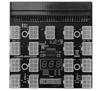 Cpolebev Scheda di Sblocco 17 Porte 6 Pin LED Display Modulo di Alimentazione Adattatore per Scheda Server per 1200W 750W PSU GPU Miner Mining BTC ETH