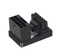 Cpolebev Scheda Grafica PCIE5.0 Alimentatore ATX3.0 12VHPWR 12+4 16P 600W Connettore Adattatore -Femmina 180 Gradi Nero