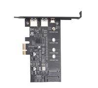 Cpolebev Scheda PCI Express da PCI-E Un USB 3.0 incl.1 Porte USB C e 2 Porte USB A, Scheda Adattatore M.2 NVME Un PCIe 3.0 con Staffa