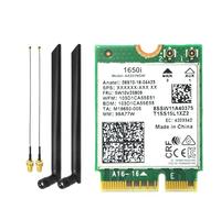 Cpolebev Scheda WiFi 1650i AX201NGW + Antenna 2x8DB 3000Mbps WIFI6 2.4G/5G Cnvio2 Adattatore WiFi Bluetooth 5.1 per Win10/Win11