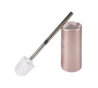 Cpolebev Scopino e Supporto per WC nel Acciaio Inossidabile - Set di Spazzole per La Pulizia della Tazza del Water per WC del Bagno (Rosa)