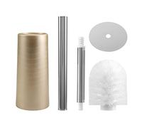 Cpolebev Scopino e Supporto per WC nel Acciaio Inossidabile - Set di Spazzole per La Pulizia della Tazza del Water per WC del Bagno ()