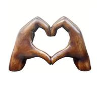Cpolebev Scultura Gesto del Cuore Statua Gesto della Mano Scultura Cuore in Resina Ornamento Amanti Decorazione Tavolo da Pranzo Accessorio