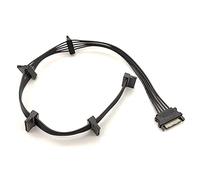 Cpolebev Sdoppiatore di Alimentazione Sata un 15 Pin Disco Rigido da 1 un 5 Femmina di Alimentazione di Prolunga per Pc Diy Sever