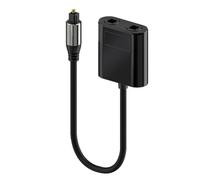 Cpolebev Sdoppiatore In Fibra Ottica Convertitore Toslink 2 In 1 per HDTV DVD TV Digitale Amplificatore Soundbar, Porta Colori Brillanti