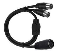 Cpolebev Sdoppiatore Midi DIN A 5 Pin DIN 5 Pin A Doppio 2 Femmine Adattatore Audio Midi Adattatore A Y 1 Pezzo