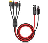 Cpolebev Sdoppiatore Prolunga Connettore Pannello Solare 4 In 1 per Connettore Anderson Adattatore CC Spina di Alimentazione XT60 Femmina Conn