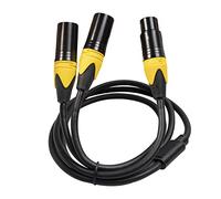 Cpolebev Sdoppiatore XLR, 3 Pin XLR Femmina Un Doppio XLR Audio Un Y Sdoppiatore per Microfono Bilanciato Adattatore Audio