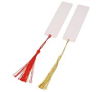 Cpolebev Segnalibro Acrilico Vuoto da 30 Pezzi Segnalibro DIY nel Acrilico Segnalibro Acrilico Non Ornamenti e 30 Nappe Colorate