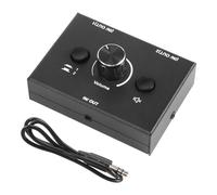 Cpolebev Selettore Audio da 3,5 Mm, 2 Ingressi 1 Uscita / 1 Ingresso 2 Uscite Audio Splitter Switcher, Audio Switcher Box, Pulsante Mute Un Un Tasto