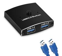 Cpolebev Selettore Switch USB 3.0 Switch KVM 5 Gbps 2 nel 1 out Switch USB USB 3.0 Condivisione Bidirezionale per Stampante Tastiera Condivisione Mouse